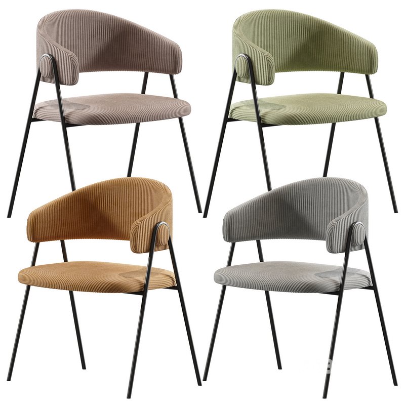 Chair Kolins Velvet Grey Image 1