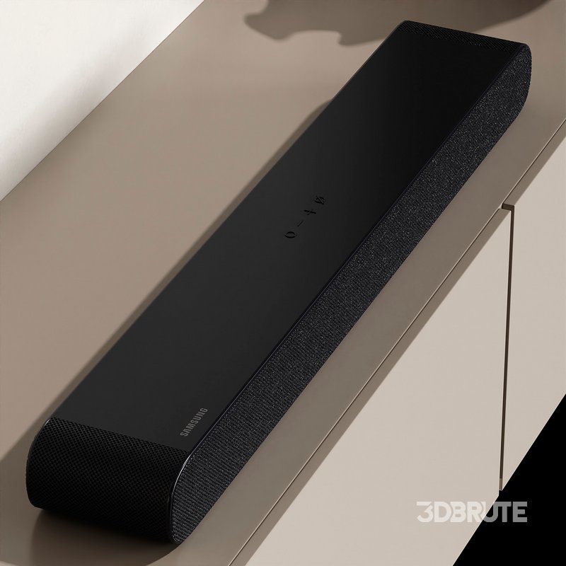 Minimalistic TV wall with a stone surface Image 3