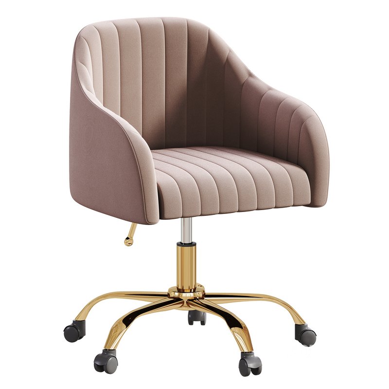 Modern Upholstered Adjustable Swivel Office Chair by HULALA HOME Image 3