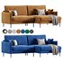 Svaut velvet Sofa - Thumbnail 2
