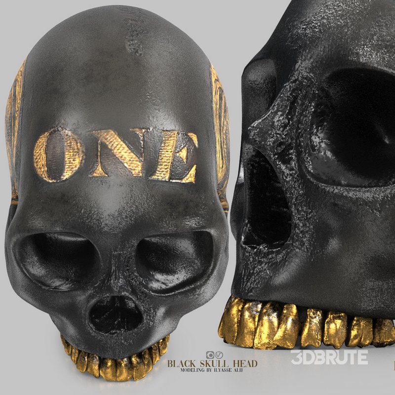 black skull head Image 5