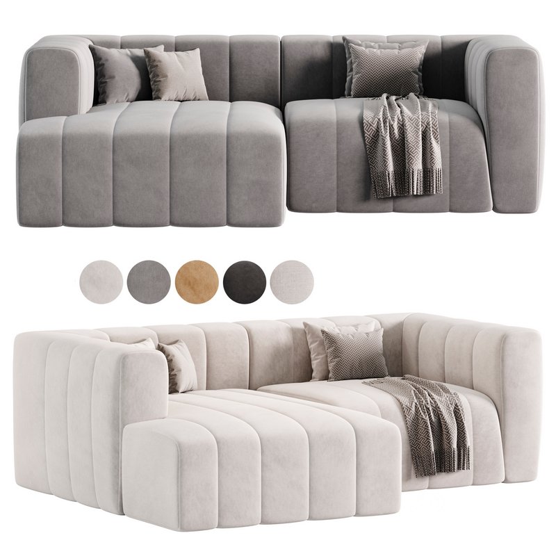 Langham Channel Tufted 2 Piece Modular Sectional Sofa Image 2