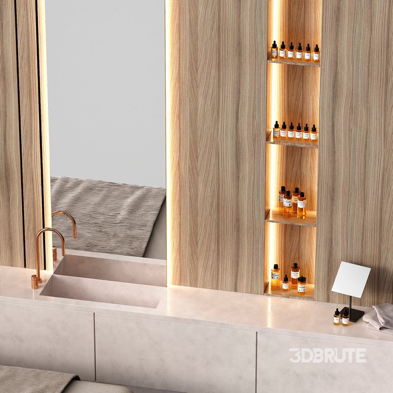 Modern spa with massage couch and accessories Image 2