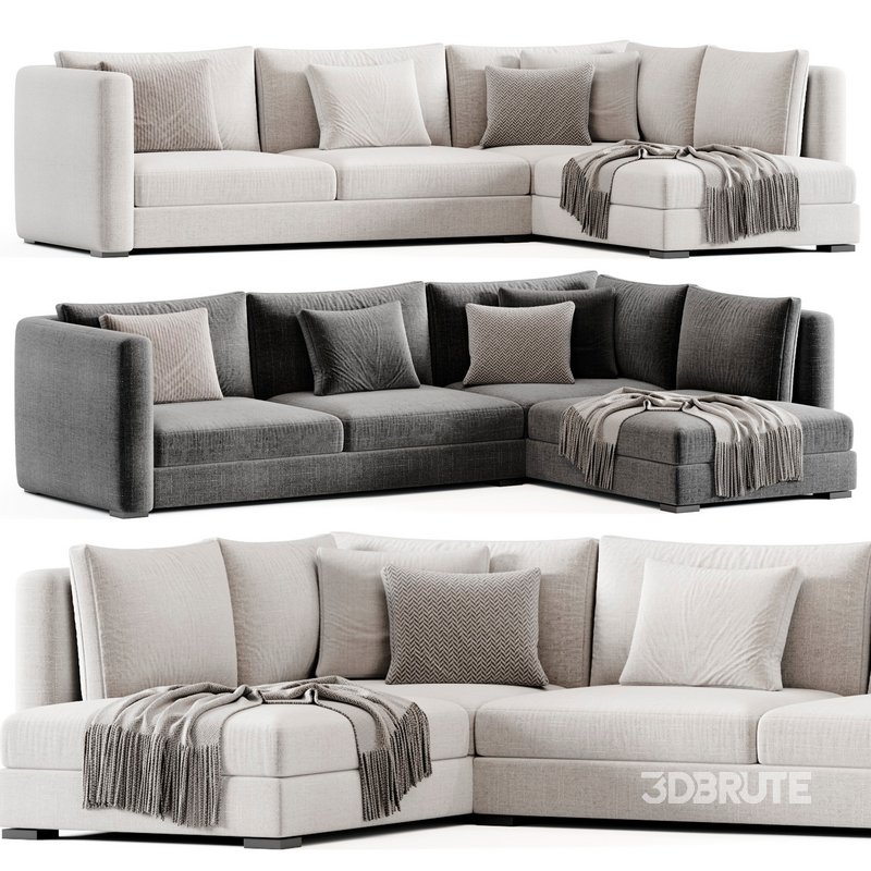 Blake Large Open End Corner Sofa by loomloft Image 1