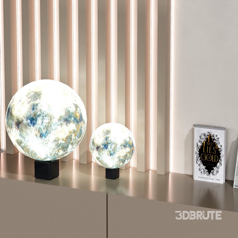 Minimalistic TV wall with a stone surface Image 5