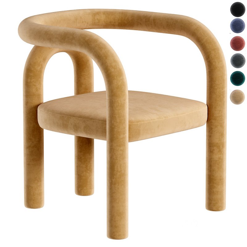 Modern Design Armless Open Back Chairs Fabric Dining Chairs for Home Image 3