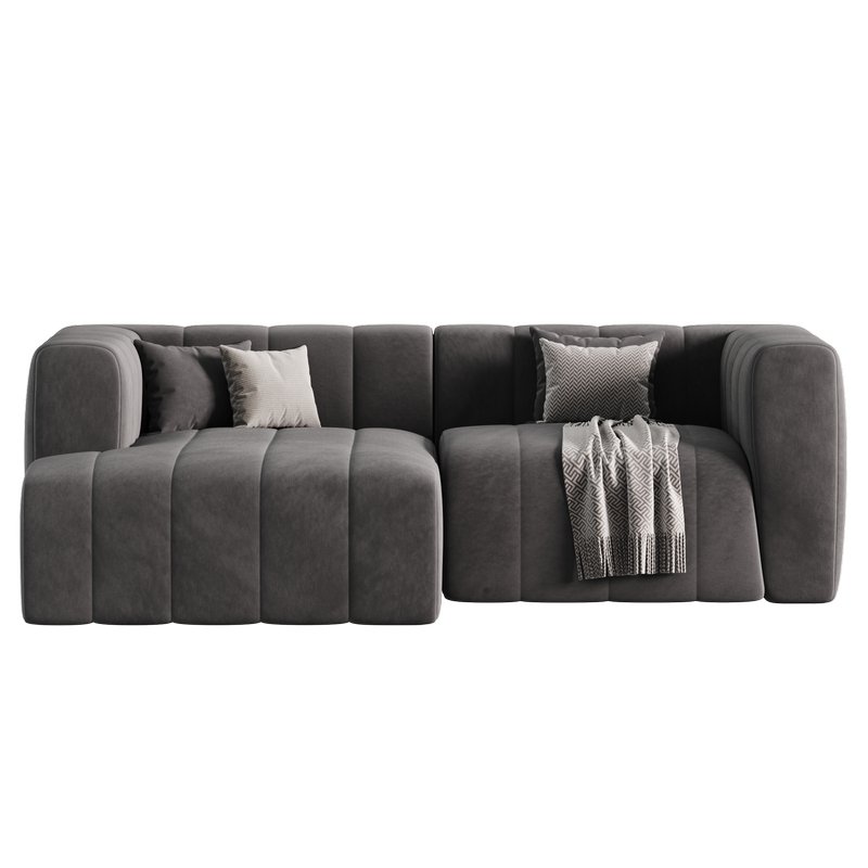 Langham Channel Tufted 2 Piece Modular Sectional Sofa Image 7