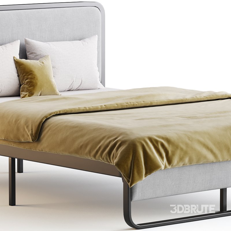 Allewie Queen Size Metal Platform Bed Image 4