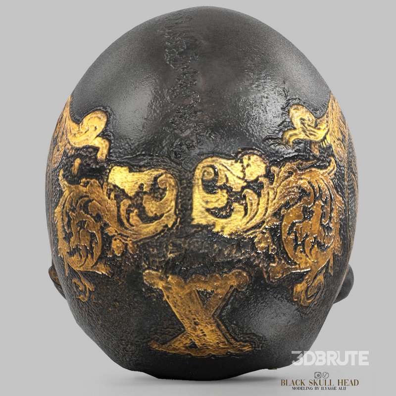 black skull head Image 3