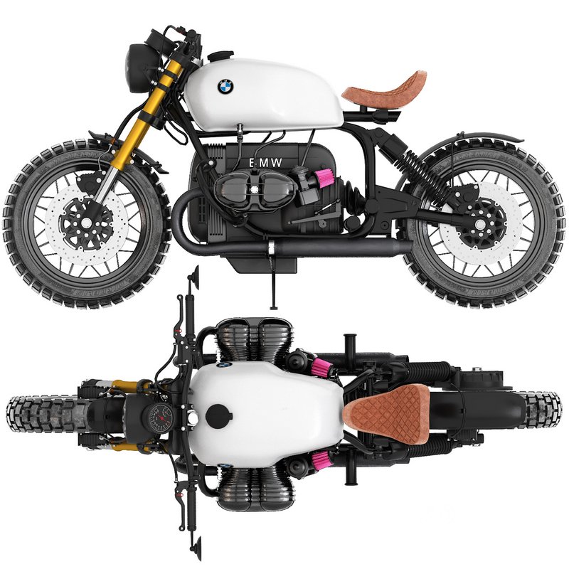 white bmw motorcycle r80 Image 4