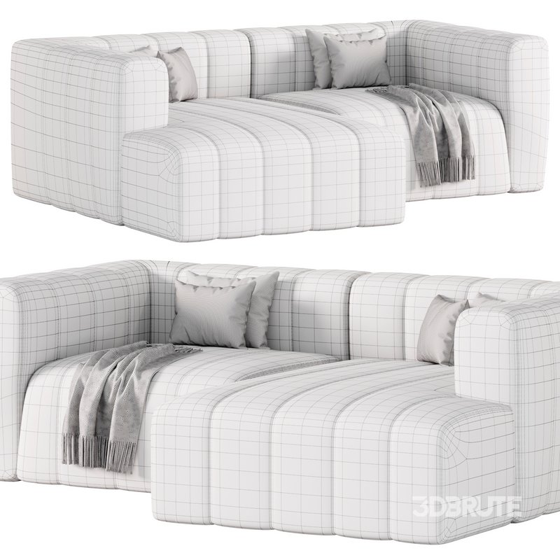 Langham Channel Tufted 2 Piece Modular Sectional Sofa Image 4
