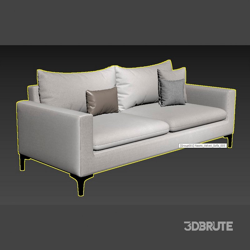 Naomi Velvet Sofa Image 4