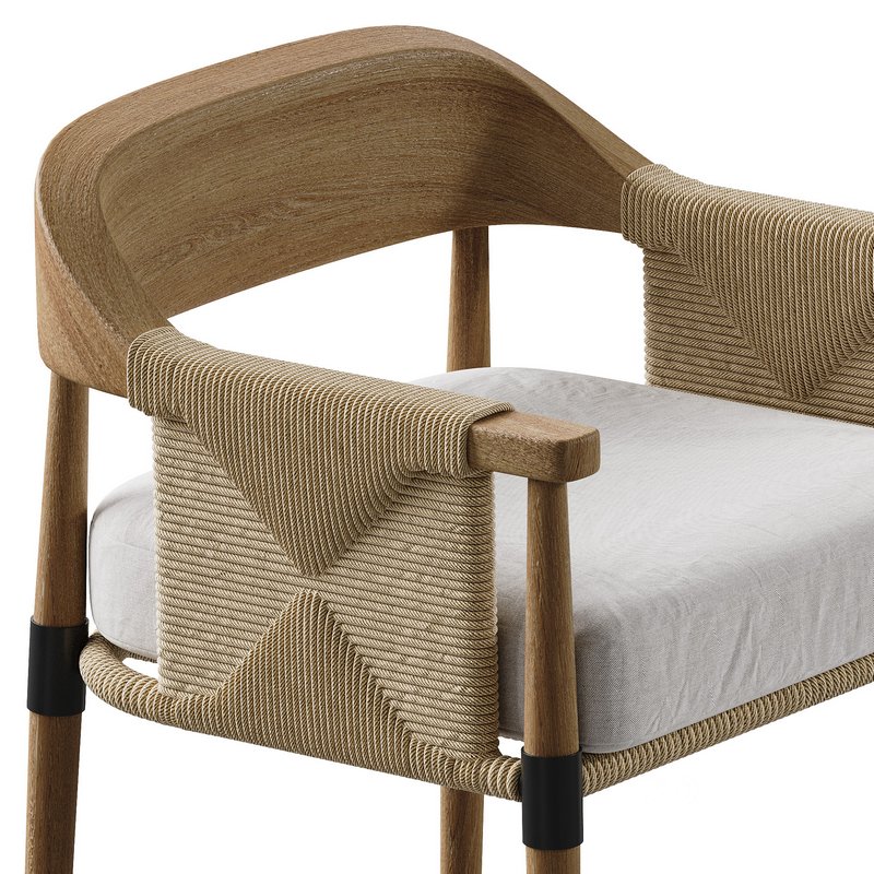 Arteriors Estes Outdoor Dining Chair Image 6