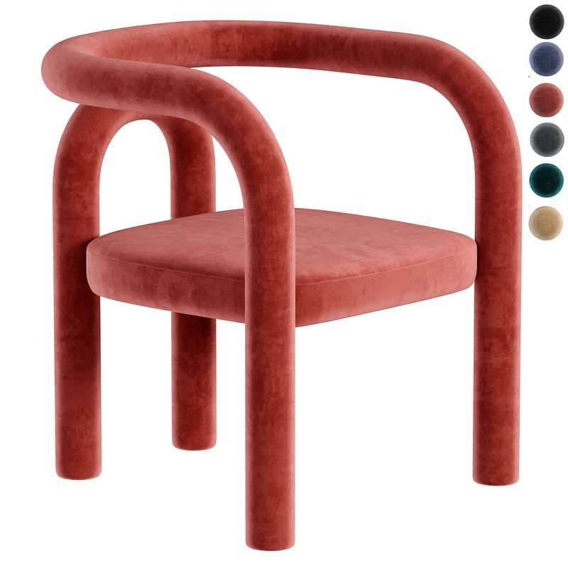 Modern Design Armless Open Back Chairs Fabric Dining Chairs for Home Image 4