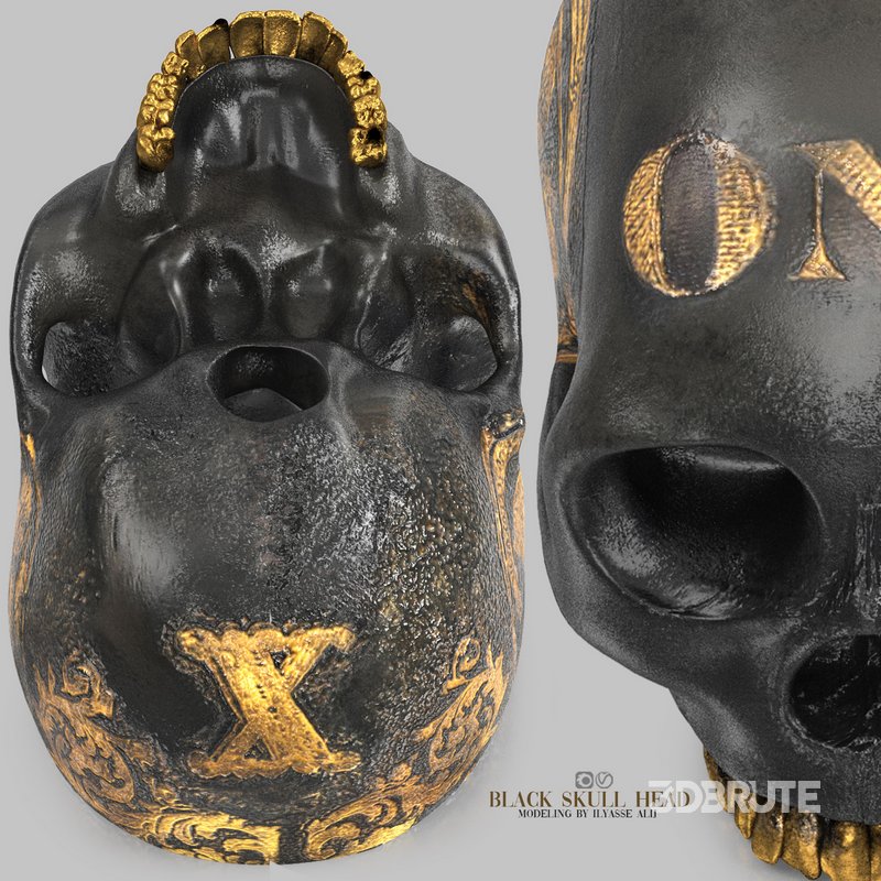 black skull head Image 6