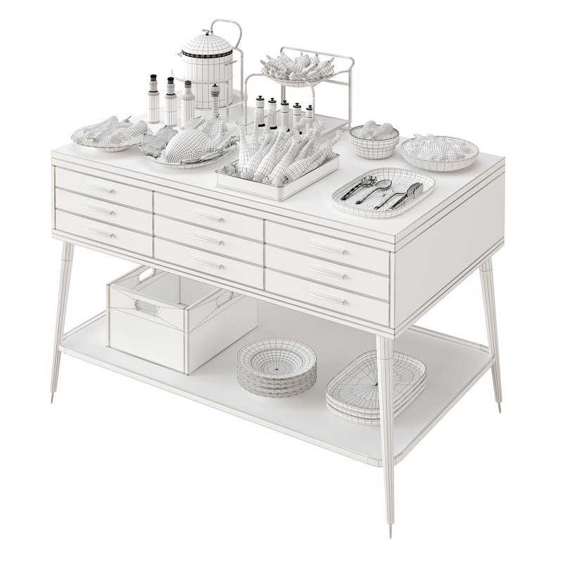 Food Serving Table with Poultry Dishes Image 5