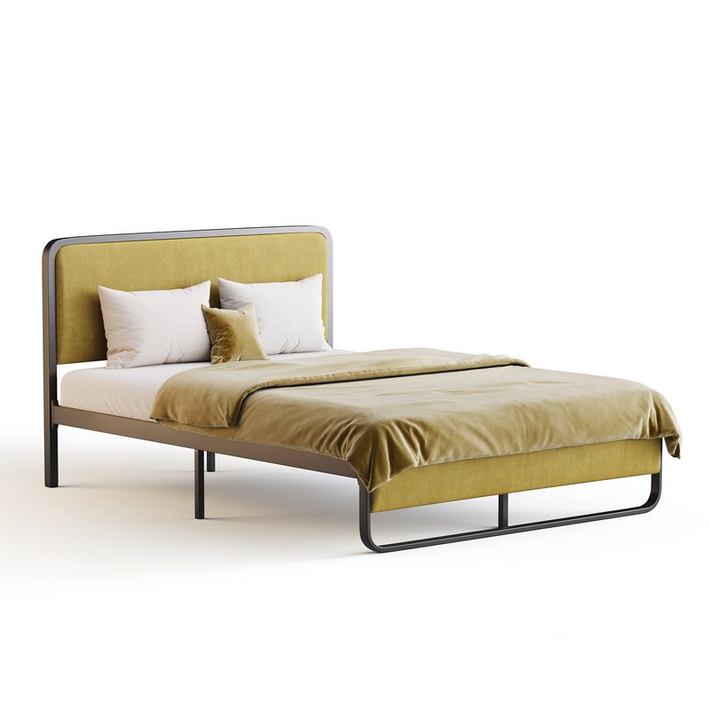 Allewie Queen Size Metal Platform Bed Image 5