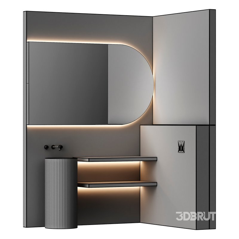 Modern minimalist bathroom furniture Image 5