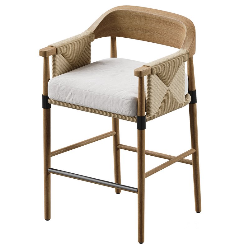 Arteriors Estes Outdoor Bar Stool Image 5