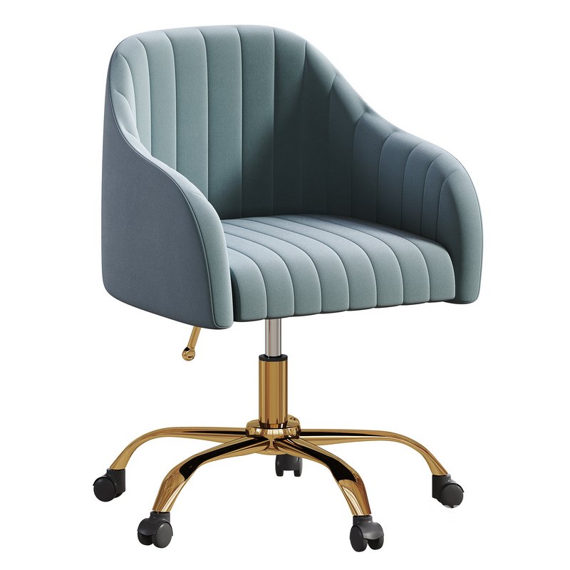 Modern Upholstered Adjustable Swivel Office Chair by HULALA HOME Image 6