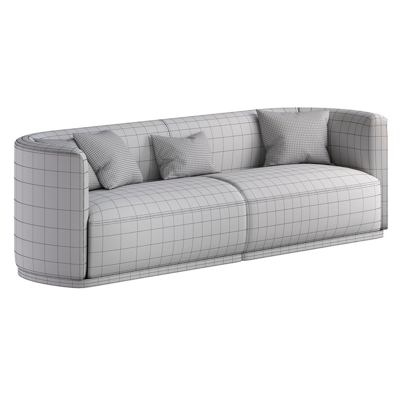 Contemporary Hand Tailored Sofa with Round Edges 2 Image 6