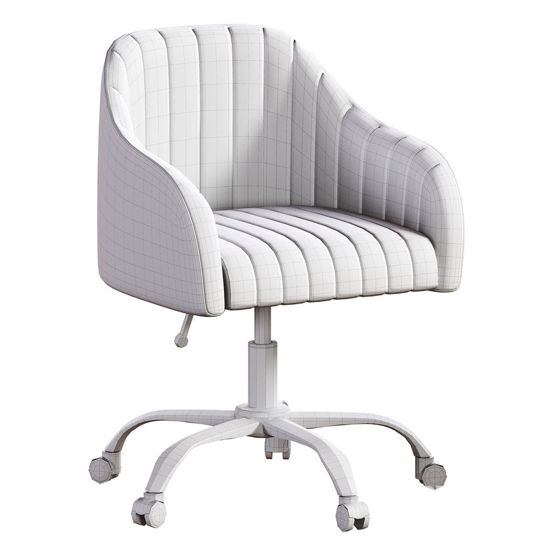 Modern Upholstered Adjustable Swivel Office Chair by HULALA HOME Image 7