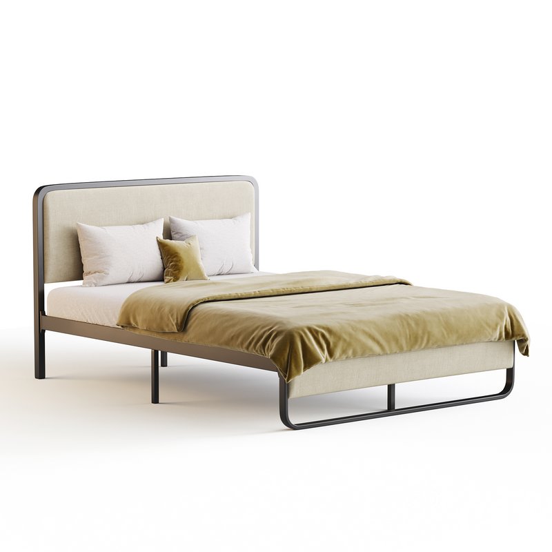 Allewie Queen Size Metal Platform Bed Image 8