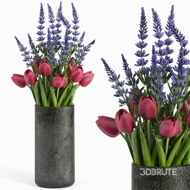 bouquet set04 tulip flower Image 1