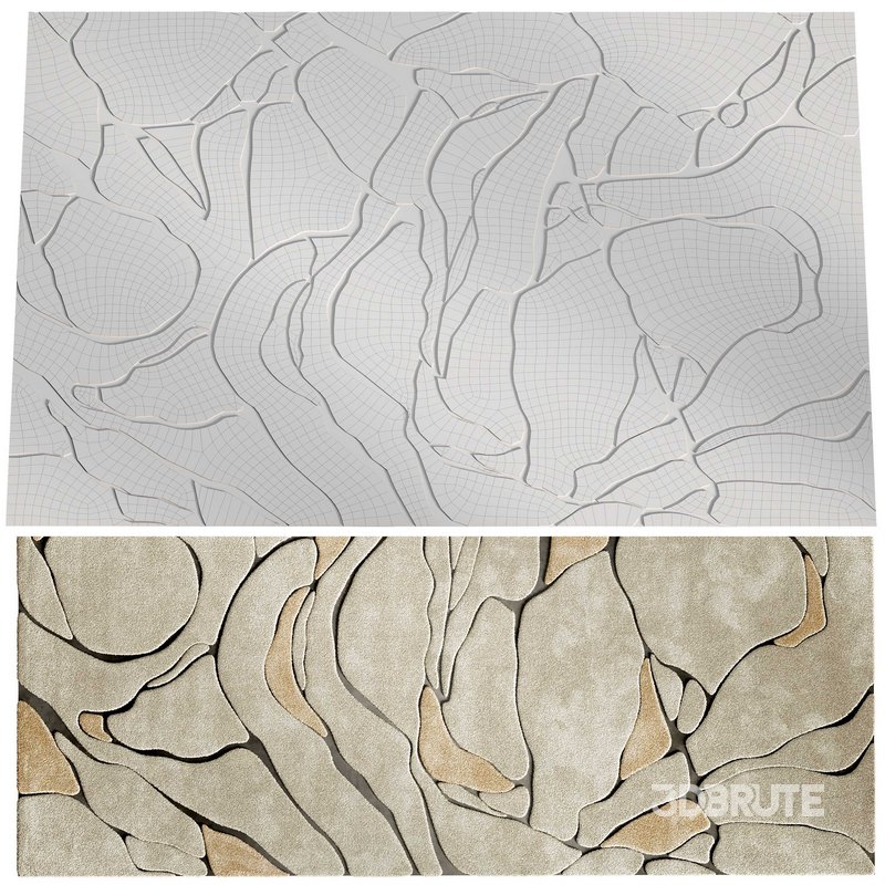 Nina Takesh Aude Teal & Ivory Rug Image 3