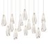 Glace White 15-Light Linear Multi-Drop Pendant - Thumbnail 1