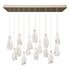 Glace White 15-Light Linear Multi-Drop Pendant - Thumbnail 2