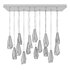 Glace White 15-Light Linear Multi-Drop Pendant - Thumbnail 3