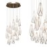 Glace White 15-Light Round Multi-Drop Pendant - Thumbnail 2