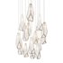 Glace White 15-Light Round Multi-Drop Pendant - Thumbnail 3