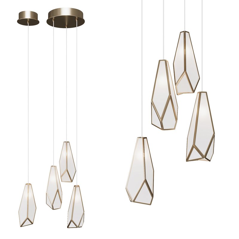 Glace White 1-3 Light Multi-Drop Pendant Image 1