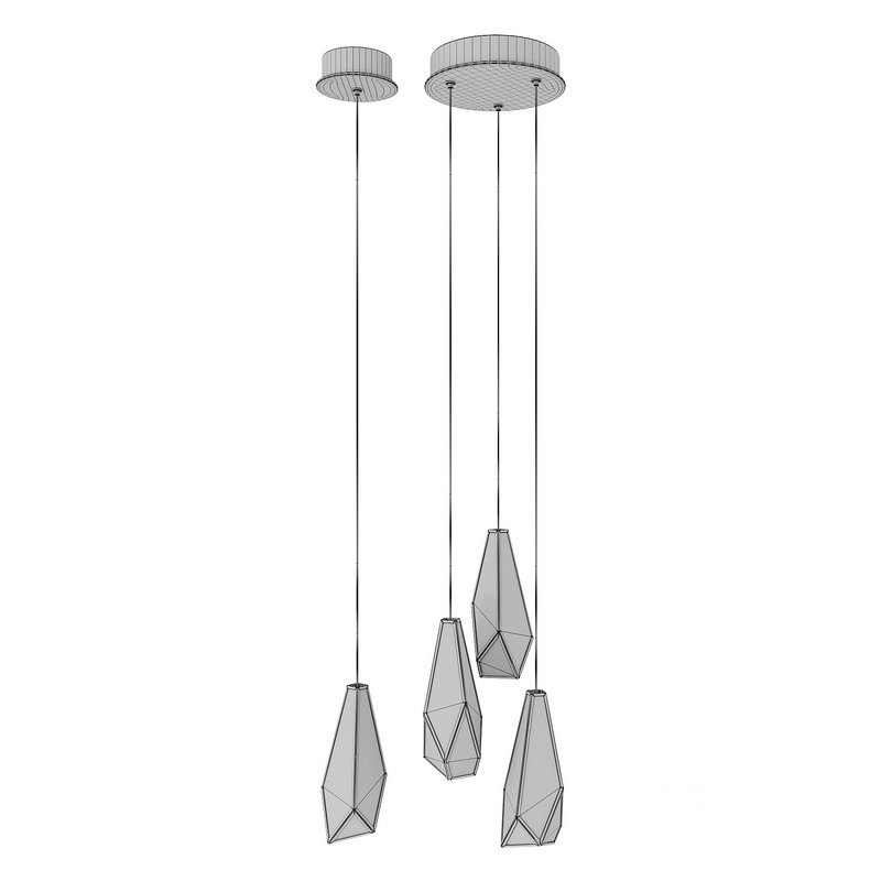 Glace White 1-3 Light Multi-Drop Pendant Image 2