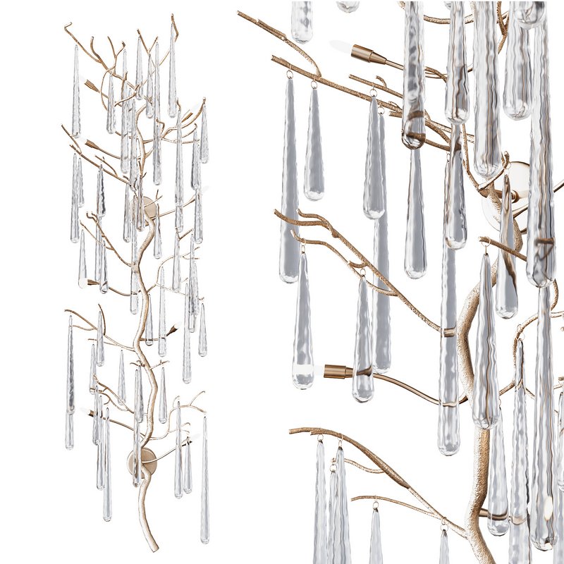 Illuminated Eight-Light Wall Sculpture Image 1