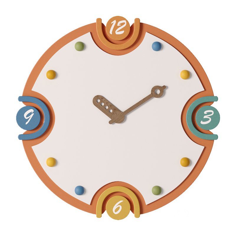 Minimalist Silent Wall Clock for Kids Bedroom Image 1