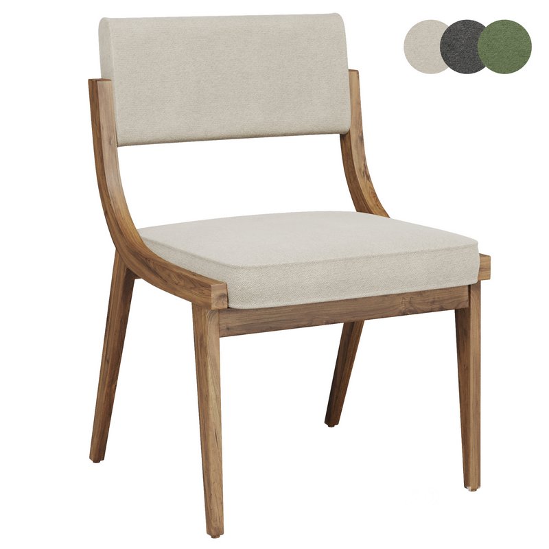 Wood Framed Dining Chair Image 1