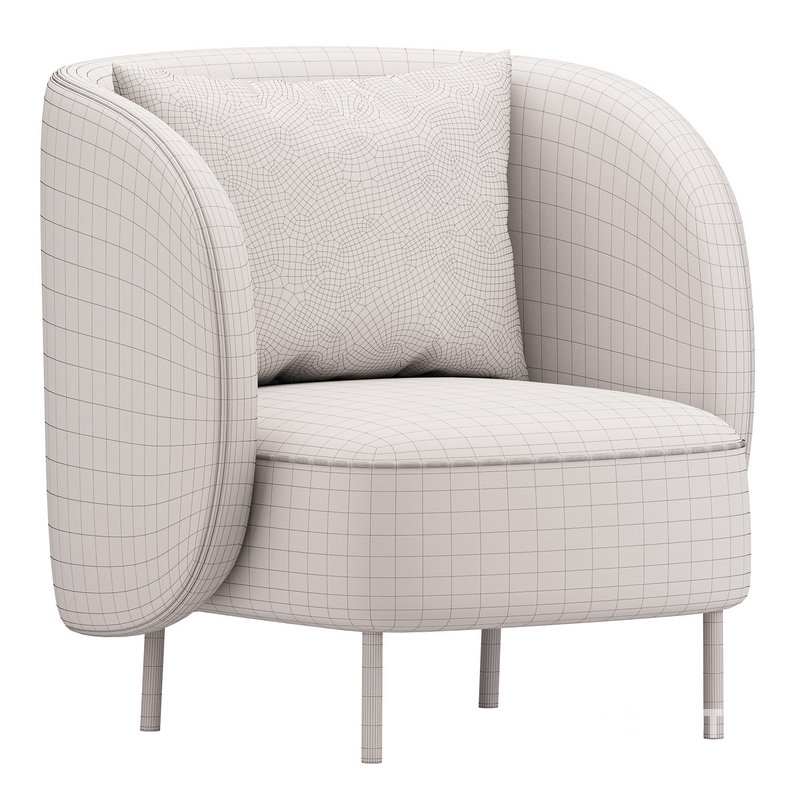 Modern Boucle Accent Chair 27.9 Image 4