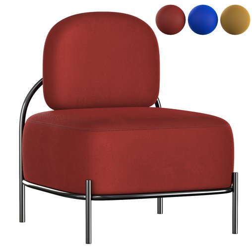Pink Linen Upholstered Armless Accent Chair Black Leg