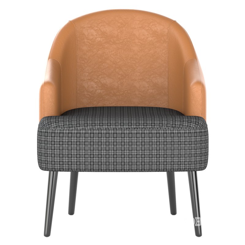 Mid century Houndstooth Accent Chair Image 4