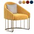 Modern Accent Chair Velvet Upholstered Chair Gold Base - Thumbnail 1