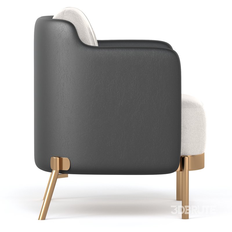 Mid_Century_Faux_Leather_Armchair Image 2