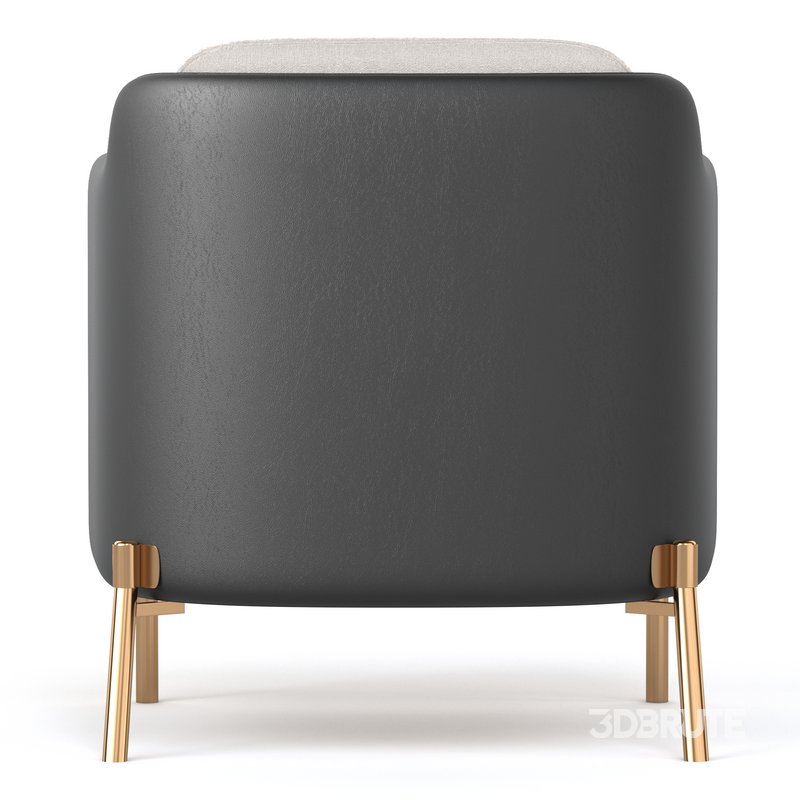 Mid_Century_Faux_Leather_Armchair Image 3