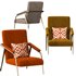 Mid century Accent Chair Velvet - Thumbnail 1