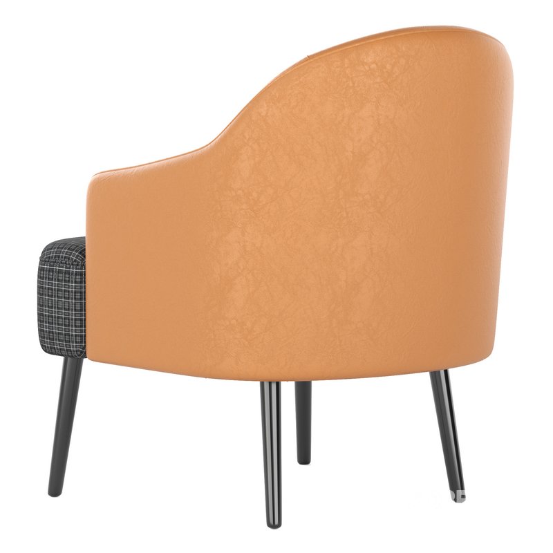 Mid century Houndstooth Accent Chair Image 2