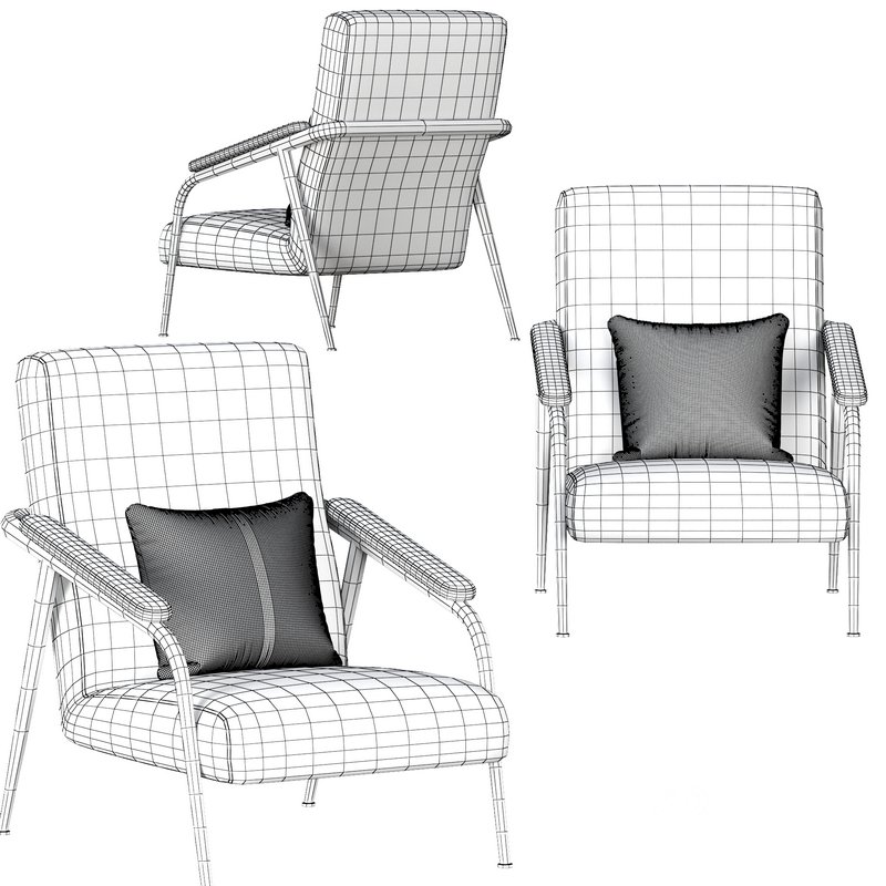 Mid century Accent Chair Velvet Image 4