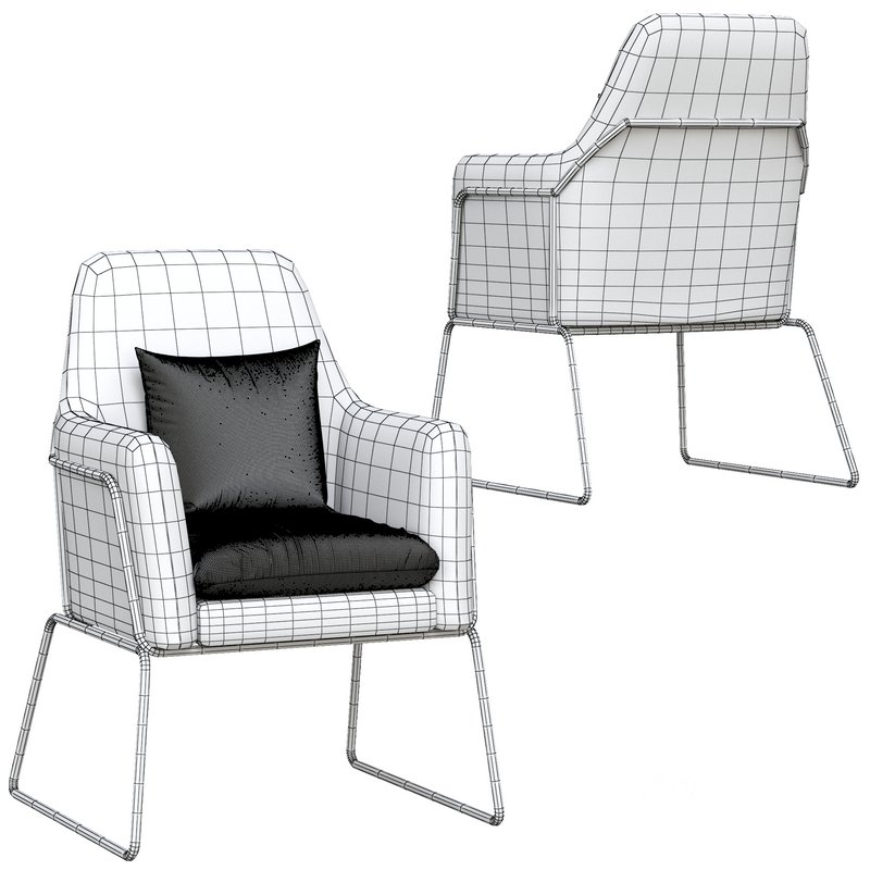 Gray Velvet Accent Chair Modern Upholstered Arm Chair with Gold Legs Pillow Included Image 2