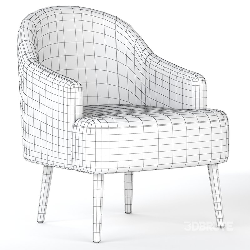Mid century Houndstooth Accent Chair Image 3